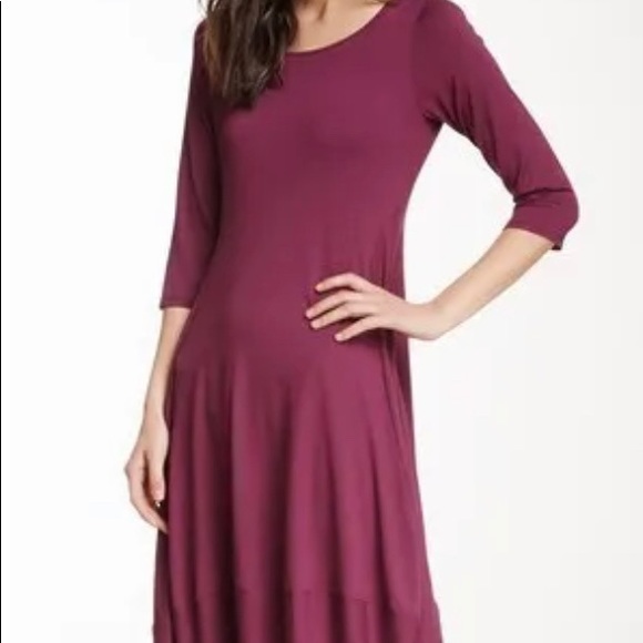 Eileen Fisher Bubble Hem Rayon and Lycra Dress Size XS - Picture 2 of 6